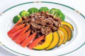 ③(中)プライム牛肉の黒豆味噌炒め